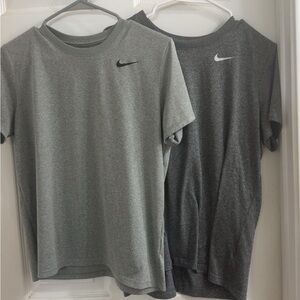 Nike Light Gray and Charcoal T-Shirts